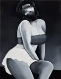 Misty by Tomoo Gokita, 2017, acrylic and gouache on canvas, sold May 2023