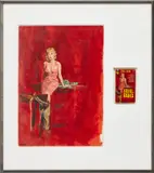 Untitled (original) by Richard Prince, 2008, original illustration and paperback book, in artist's frame, sold May 2023