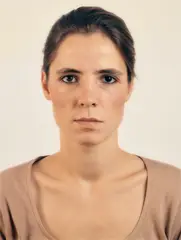 Porträt (A. Giese) by Thomas Ruff, 1990, Cibachrome print, sold May 2023