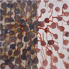 Out by Jacqueline Humphries, 1989, oil on linen, sold May 2023