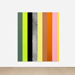 Untitled by Anselm Reyle, 2005, oil and aluminum foil on canvas, sold May 2023