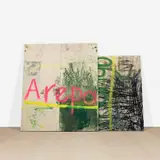 Oscar Murillo, Untitled (stack), 2012, oil, oilstick, graphite and dirt on canvas, in 2 parts