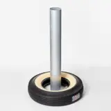 Cady Noland, Untitled, 1997, metal tube and tire