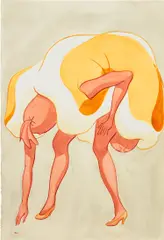 Ivy Haldeman, Hotdog Lady, Coin, 2015, watercolor on paper
