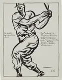 The Terrible, Life-Threatening Slump by Raymond Pettibon, 1987, ink on paper, sold May 2023