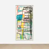Untitled by Aaron Garber-Maikovska, 2015, ink and pastel on archival gator board, sold May 2023