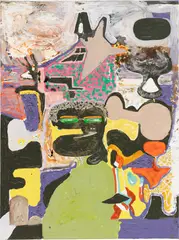 Michael Williams, Golf Creek, 2017, oil and pencil on canvas
