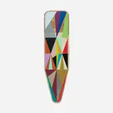 Shield, #3 by Jeffrey Gibson (Choctaw & Cherokee), 2012, deer hide, nails and acrylic paint on found ironing board, sold Sep 2023