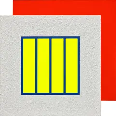 Peter Halley, White Prison, 2021, acrylic, fluorescent acrylic and Roll-a-Tex on canvas