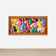 Kenny Scharf, Curvabolatrap, 1986–1987, oil on canvas, in artist's frame