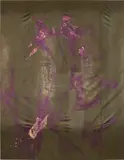Julian Schnabel, Untitled, 1990, oil on army tarpaulin