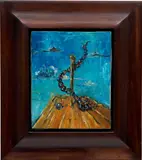 George Condo, The Queen, 1984, acrylic on canvas, in artist's frame