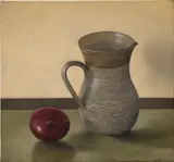 Scott Kahn, Still Life with Onion and Pitcher, 1991, oil on canvas