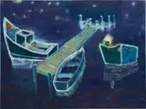 Katherine Bradford, Boat Dock