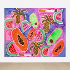 Hawaiian Punch by Katherine Bernhardt, 2014, acrylic and spray paint on canvas, offered Sep 2023
