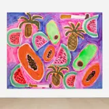 Katherine Bernhardt, Hawaiian Punch, 2014, acrylic and spray paint on canvas