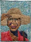 Bisa Butler, Gathering Flowers, 2008, quilted cotton, silk, netting and burlap
