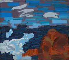 Slowing Sea by Lynne Mapp Drexler, 1985, oil on canvas, sold Sep 2023