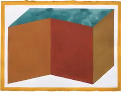 Form Derived from a Cubic Rectangle III by Sol LeWitt, 1990, gouache and graphite on paper, offered Sep 2023