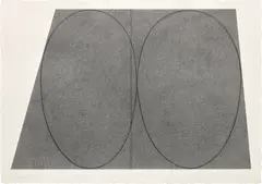 Robert Mangold, Plane/Figure, 1993, graphite on two adjoined sheets of paper