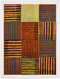 McArthur Binion, Self:Portrait VI, 2005, oilstick, sepia ink, Staonal crayon, graphite and laser image print collage on paper