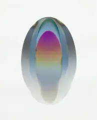 MEDIUM ELIPSE 45 by Larry Bell, 1984, aluminum and silicon monoxide on paper, offered Sep 2023