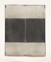 Christopher Wilmarth, Third Roebling, 1974, graphite, paper collage and staples on paper