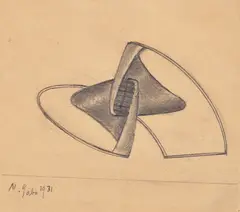 Naum Gabo, Study for a Construction, 1931, pencil on paper
