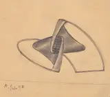 Naum Gabo, Study for a Construction, 1931, pencil on paper