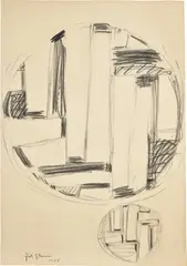 Fritz Glarner, Untitled, 1956, charcoal on paper