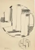 Fritz Glarner, Untitled, 1956, charcoal on paper