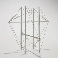 Maquette for Six #2 by Kenneth Snelson, 1967, aluminum and steelon, sold Sep 2023