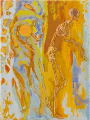 Lumin Wakoa, The Divide, 2021, oil on linen