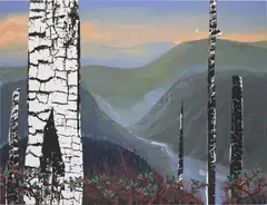Melissa Brown, Yosemite Twilight, 2022, Flashe, oil and acrylic on Dibond