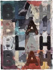 Blah Blah Blah by Mel Bochner, 2011, monoprint with collage, engraving and embossment on hand-dyed Twinrocker handmade paper, sold Sep 2023