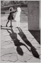 Hans-Peter Feldmann, Two Girls with Shadow, 2004, cut silver gelatin print