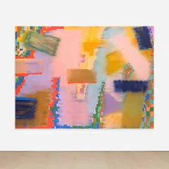 Keltie Ferris, W(A(V)E)S, 2015, acrylic and oil on canvas
