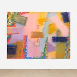 Keltie Ferris, W(A(V)E)S, 2015, acrylic and oil on canvas