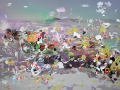 Petra Cortright, codearea code finderarea code maparea, 2014, digital painting on aluminum