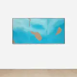 Joe Goode, Untitled (from Vandalism series), 1974, oil on torn canvas on board, in 3 parts