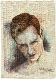 Julio Galán, Sin título, 2000, oil on mother of pearl