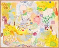 Untitled (Fieldmouse #9) by Robert Natkin, 1971, acrylic on canvas, sold Sep 2023