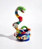 Serpent Vase by Niki de Saint Phalle, 1986, painted polyester and ceramic pot, high-gloss acrylic varnish, sold Sep 2023