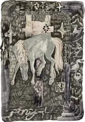 Oscar yi Hou, Law of the p(e)ony, 2020, ink and pen on paper