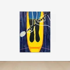 Hiejin Yoo, When the Water Comes in, 2018, Flashe and oil on canvas