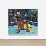 Todd Bienvenu, Wrestlemania, 2015, oil on canvas