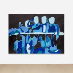 all vanish by Melike Kara, 2017, acrylic and oilstick on canvas, sold Sep 2023