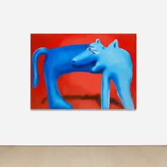 Austin Lee, Blue Dog, 2016, acrylic on canvas