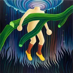 Underwater 4 by Jordi Ribes, 2022, oil on canvas, sold Sep 2023