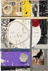 Border as Frame by Troy Montes-Michie, 2019, mixed media on stretched linen, sold Sep 2023